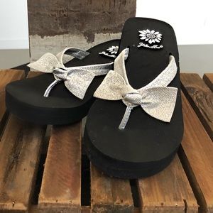 Yellow Box Strut Sandals